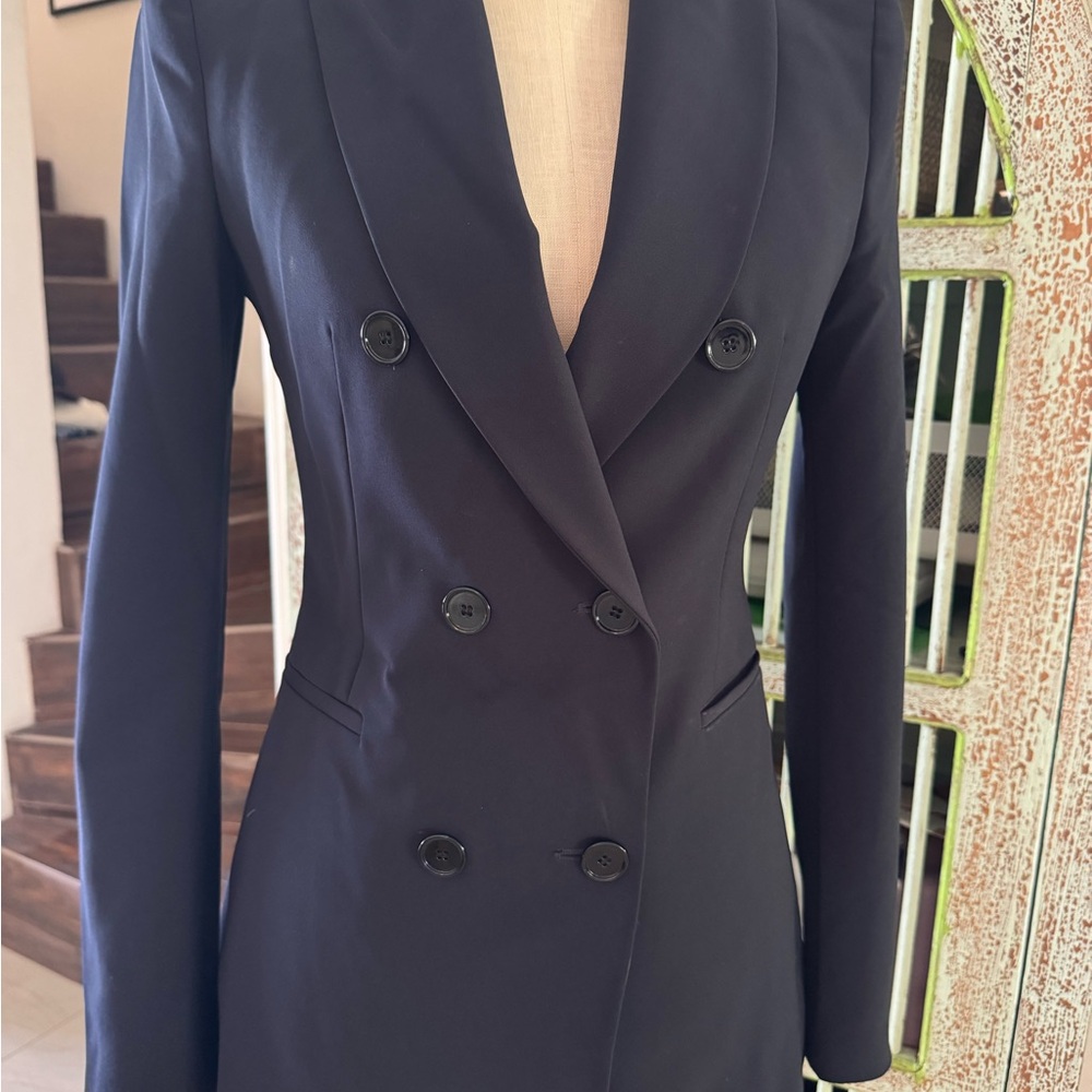 Zara Black Double-Breasted Blazer